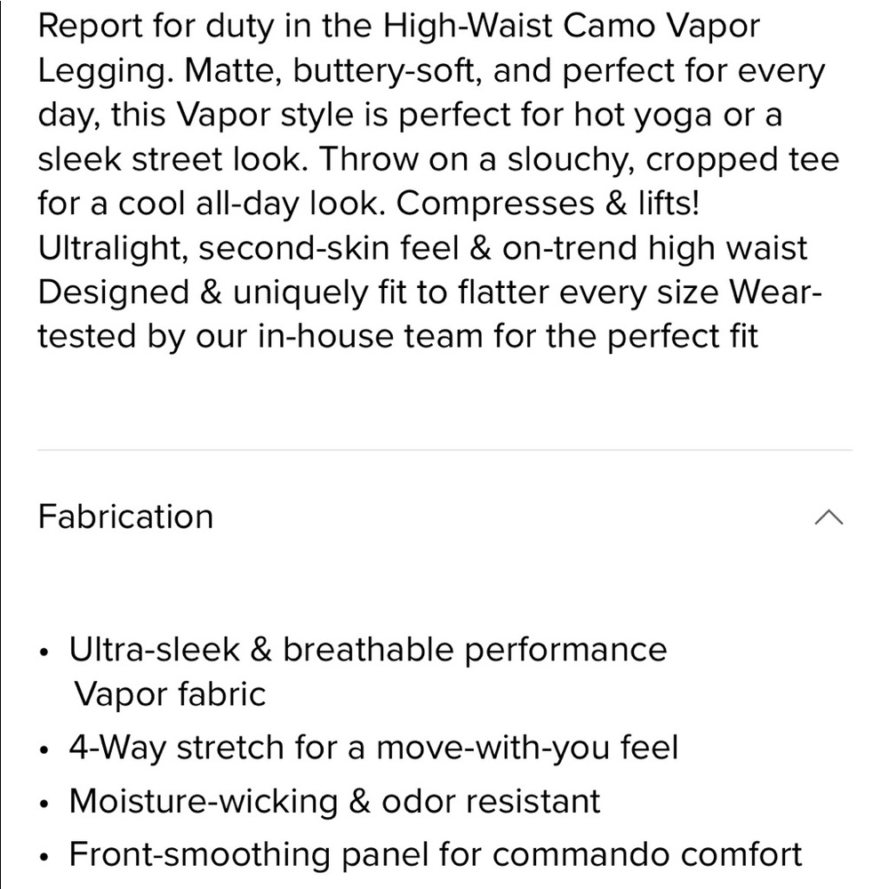 ALO High Waisted Camo Vapor Leggings - Picture 2 of 9